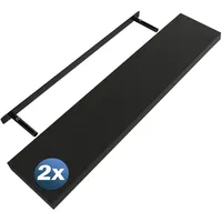 CASARIA Wandregal 110 x 3,8 x 23 cm Schwarz