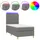 vidaXL Boxspringbett 100 x 200 cm Dunkelgrau