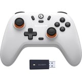 GameSir Nova Lite Wireless Controller, Tri-Mode Konnektivität, PC Gamepad Joystick für Windows PC/Switch/Stem/iOS/Android, mit Hall-Effekt Trigger, DualVibration, Turbo, Bewegung (weiß)