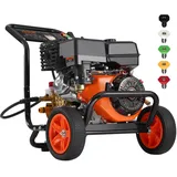 Vevor Benzin-Hochdruckreiniger, 4400 PSI 15 L/min, 2,6 GPM Terrassenreinger mit Kupferpumpe, Hochdruckpistole & Verlängerungsstab, 5-Düsen-Set, für Autos, Zäune, Häuser, Einfahrten, Terrassen, Möbel