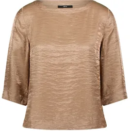 Zero Bluse mit Knittereffekt Beige 36