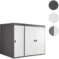 Mendler 3er-Fahrradgarage HWC-H66, Fahrradbox Gerätehaus Fahrradunterstand, erweiterbar abschließbar Metall