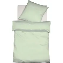 FLEURESSE Interlock Jersey Unifarben Pastellgrün 155 x 200 cm + 80 x 80 cm