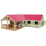 Kids Globe Pferdehof / Reiterhof 1:24, pink, Holz