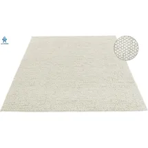 LeGer Home by Lena Gercke Wollteppich Ainhoa, handgewebt, Wolle, rechteckig, Höhe: 12 mm, einfarbig, Wolle, Teppich, Wohnzimmer, Schlafzimmer, Esszimmer beige 300 cm x 400 cm x 12 mm