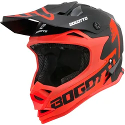 Bogotto V321 Soulcatcher Motocross Helm, schwarz-rot, Größe S für Männer