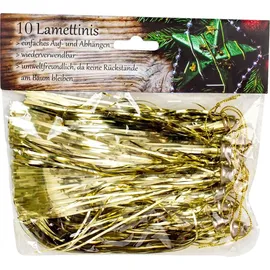 Geschenkestadl Lamettini Lametta Anhänger Christbaumschmuck Weihnachtsanhänger (100, Gold)