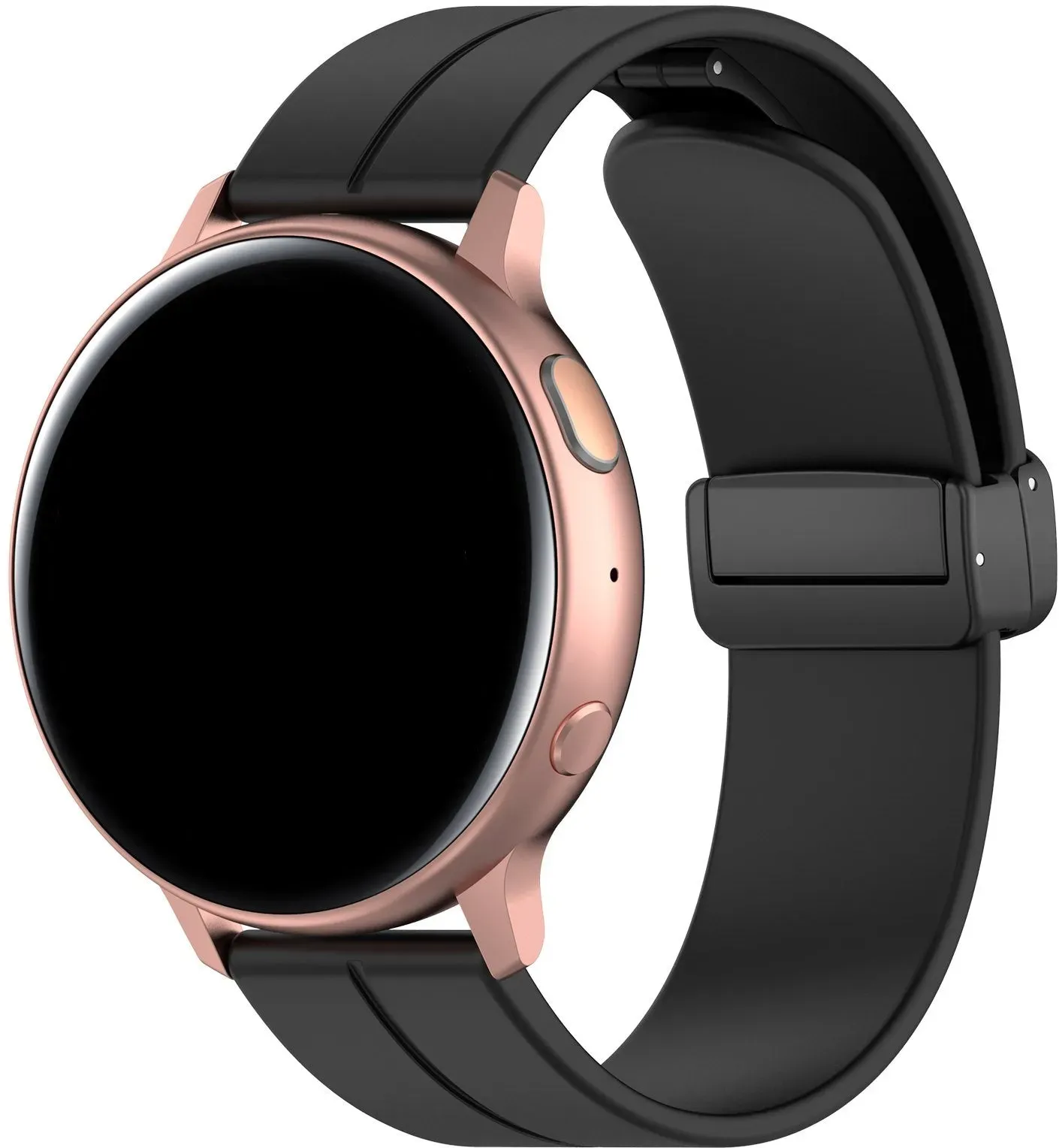 Strap-it Gard Pro Health 4 smartwatch Armband Silikon für Gard Pro Health 4 Smartwatch - Schwarz - Dornschließe