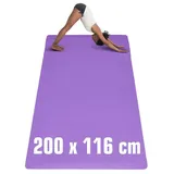 eyepower 200x116 XXL Fitnessmatte - 6mm Extra Breite Yogamatte - Rutschfeste Sportmatte