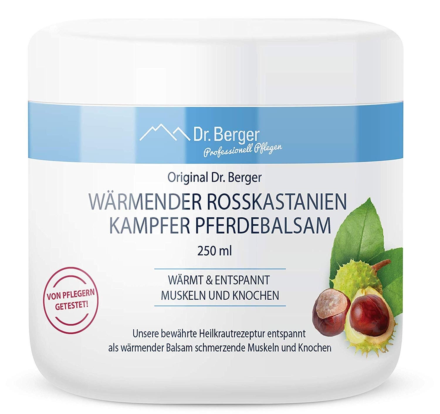 Original Dr. Berger Wärmender Rosskastanien Kampfer Pferdebalsam Hautcreme 250 ml