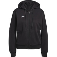 Adidas Women's CON22 FZ HOODYW Sweatshirt, Black/White, XS