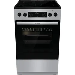 GORENJE Elektro-Standherd "GECS5C7", A (A+++-D), silber (edelstahlfarben), Herdsets, Knusprig genießen – ganz ohne Extra-Kalorien - dank AirFry-Funktion
