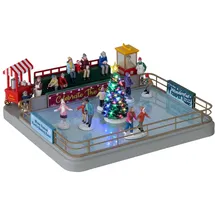 Lemax Outdoor Skating Rink Schlittschuh Weihnachtsdorf Animation
