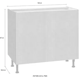 OPTIFIT Unterschrank Tara 90 x 58,4 x 87 cm Weiß
