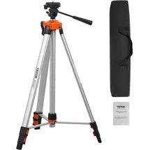 Vevor Laser-Wasserwaagen-Stativ, 1⁄4 x 20 Gewindehalterung, 27,36-68,11 Zoll Höhenverstellung mit integrierter Wasserwaage, leichter Laserscanner-Stativständer, einziehbare Beine, Aluminium-Stativ für stabile Messungen