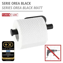 Wenko Toilettenpapierhalter Orea Edelstahl Schwarz
