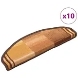vidaXL - Stufenmatten Selbstklebend 10 Stk. 65x21x4 cm Braun