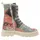 DOGO Stiefelette DOGO "Gisele Schnürstiefel Boots Red Fox Damen Stiefeletten", Damen, Gr. 39, Normalschaft, bunt (grün, orange), Lederimitat, Schuhe Stiefelette, Handgefertigt