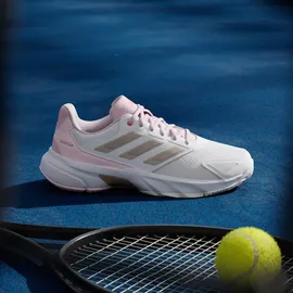 adidas Courtjam Control 3 Cloud White/Silver Metallic/Lucid Pink 42