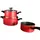 Fagor Maxima Stieltopf 16 cm, - Red / Black - One Size