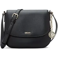 DKNY Damen Bryant Saddle Bag, Black/Gold, Einheitsgröße EU