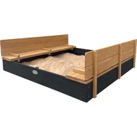 Axi Ella XXL aus Holz mit Deckel, Anthrazit und