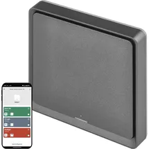EMOS GoSmart - Smart Home Portabler Szenenschalter mit LED-Anzeige & App - ZigBee - batteriebetrieben - 1 Taste, 3 Szenen - steuert unbegrenzt viele Smart Geräte oder Leuchten - anthrazitgrau