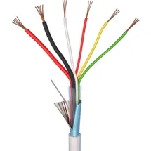 Elan 70I141 Alarmkabel LiYY 4 x 0.22 mm2 + 2 x 0.5 mm2 Weiß 10 m
