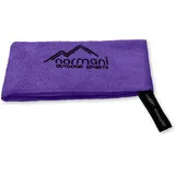 normani Reisehandtuch Mikrofaserhandtuch 40x40 Terry, Microfaser (1-St), Mikrofaserhandtuch mit Aufhänger lila