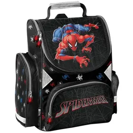 PASO Schulranzen, Schultasche für Jungen, Klassen 1-3 SPIDERMAN SP26FF PASO - Schwarz/Rot