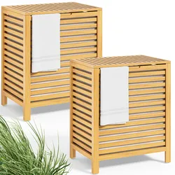 Bamboo Laundry Basket 62L - Set of 2