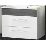 Fackelmann SCENO Waschbeckenunterschrank Badmöbel in Weiß 80 cm Made in Germany