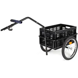 Wiltec Fahrrad Lastenanhänger 145x57,5x73 cm grau 2023