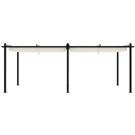 vidaXL Gartenpavillon mit Ausziehbarem Dach 3 x 6 m creme