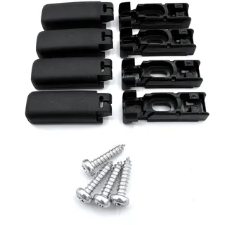 Spannschuhe für verspannte Plissees (4 Stück) – Farbe: schwarz – passend für Stick & Fix Klebeträger und Stick & Fix Front Klebeplatten