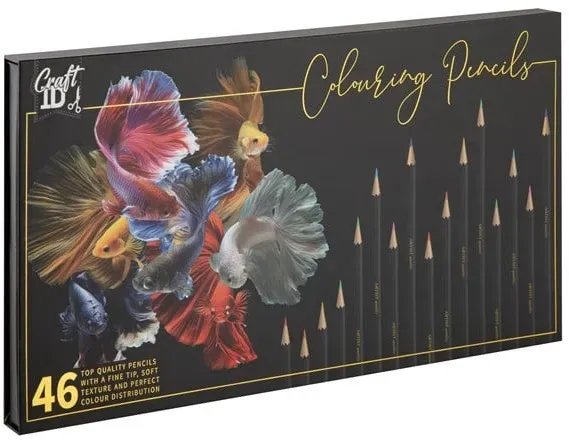 Colouring pencil set 46 pcs in box with magnet