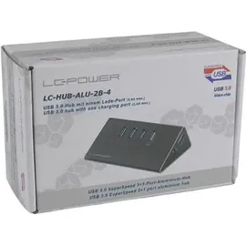 LC-POWER USB-Hub, 3x USB-A 3.0, USB-A 3.0 [Buchse] (LC-HUB-ALU-2B-4)