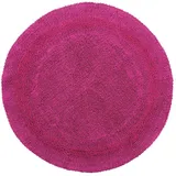Homescapes Badematte, Magenta, Textil, Uni, Rund, 80x80 cm, Badtextilien, Badematten