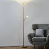 Paul Neuhaus LED Deckenfluter Alfred, dimmbar, messing / gold, für Wohn- / Esszimmer, Metall, Modern, LED Stehlampe - 60 cm - 50 cm - 181 cm