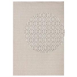 Northrugs In- Outdoor Teppich Coin 140x200cm - Wetterfest Modern Plain Allover Unifarben Design Läufer für Balkon Terrasse Garten Wintergarten Wohnzimmerteppich Wasserfest in Grau