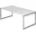 Hammerbacher Schreibtisch R-Serie Weiß / Silber