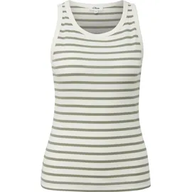 s.Oliver Geripptes Tanktop Grün XXL