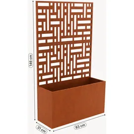 casa.pro Bernalda 83 x 31 x 146 cm Braun