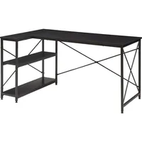 [en.casa] Schreibtisch Raundsvalt mit 1 Regal L-förmig 137x88x75 cm