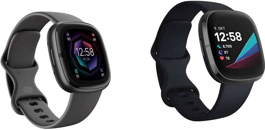 Fitbit Sense 2 by Google – Smartwatch Damen/Herren & Sense Advanced Smartwatch with Tools for Heart Health