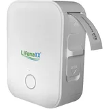 LifenaXX Tragbarer Thermodrucker mit Etiketten LX-048 - Drahtloses, appbasiertes Drucken, USB-C wiederaufladbar, 1000 Etiketten pro Ladung - Mini-Tintenloser Etikettendrucker für Zuhause & Büro