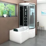 AcquaVapore Kombination Badewanne Dusche K55-L31 Duschtempel 170x100 cm