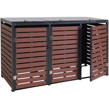 MCW Mülltonnenverkleidung K14 205 x 84 cm walnuss