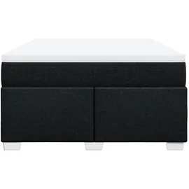 vidaXL Boxspringbett mit Matratze Schwarz 140x200 cm Stoff