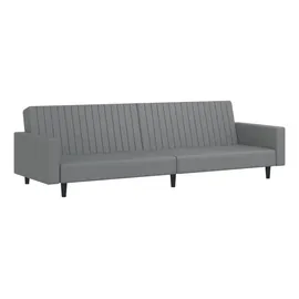 vidaXL Schlafcouch Kunstleder 2-Sitzer Grau
